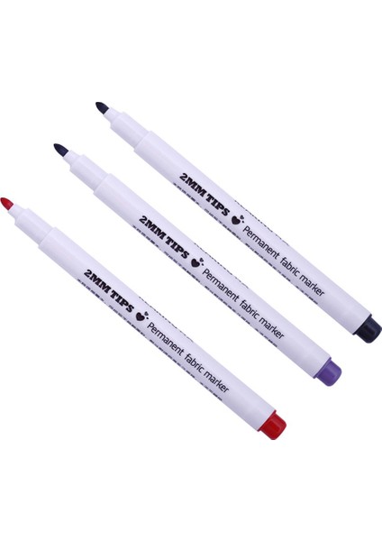 3ADET Kalıcı Kumaş Işaretçisi Tişört Marker Kalemleri Yetişkinler Için Yeni Başlayanlar 2mm (Yurt Dışından) indirimleri