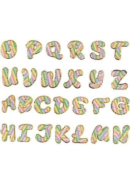 26X Nakış Yamaları A-Z Ingilizce Mektup Aplikes Kotlar Için Dekoratif Kendi Kendine Yapışkan (Yurt Dışından) fırsatları