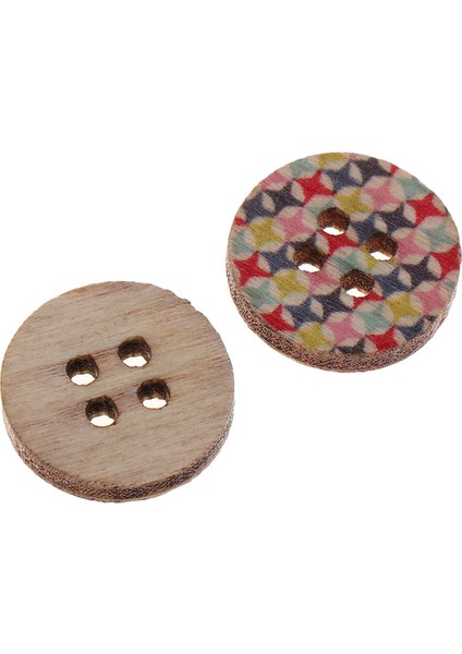 100X Çocuk Düğmeleri 4 Delikli Ahşap Düğmeler Dekoratif Düğmeler Doğa Ahşap (Yurt Dışından) modelleri