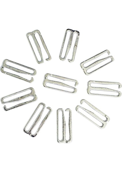 Metal Iç Çamaşırı Donanım Dikiş Klipsleri Düzenleyiciler Sütyen Kayış Kaydırıcıları 10 Adet 25MM 9-Shape1 (Yurt Dışından)
