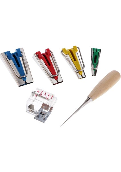 6 Adet Dikiş Aksesuarları Kumaş Önyargı Bant Üreticisi Seti Dikiş Kapitone Için Set (Yurt Dışından)