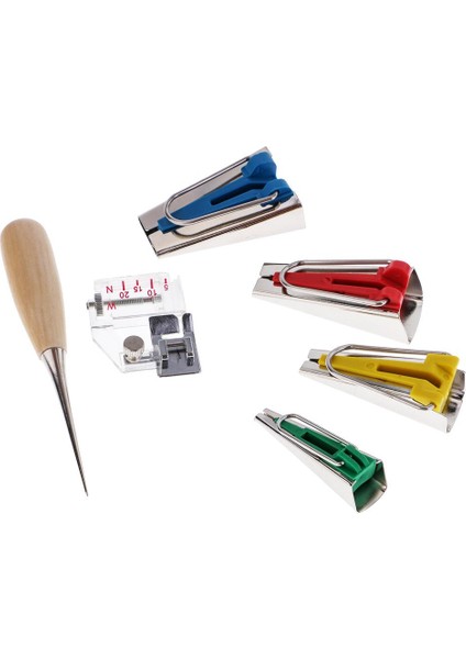 6 Adet Dikiş Aksesuarları Kumaş Önyargı Bant Üreticisi Seti Dikiş Kapitone Için Set (Yurt Dışından) modelleri