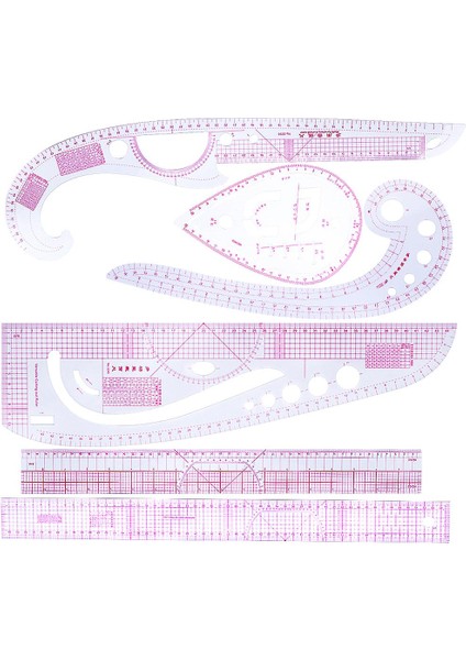 6ADET Çok Stil Düz Cetvel Tasarım Çizimi Için Set Set (Yurt Dışından)