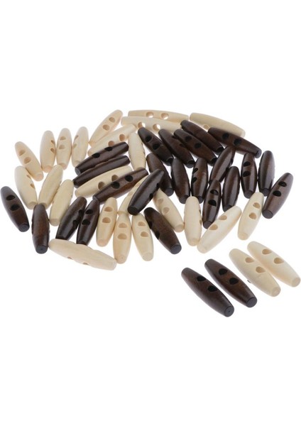 50ADET Ahşap Düğmeleri Geçiş Düğmeleri 2 Delikli Vintage Çeşitli Düğmeler Dekoratif (Yurt Dışından) modelleri