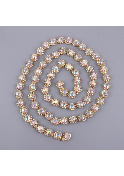 1 Yarda Altın Ab Cam Rhinestone Zinciri Aplike Trim Dikiş El Sanatları Üzerinde Dikmek (Yurt Dışından) fiyatları