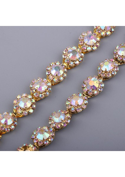 1 Yarda Altın Ab Cam Rhinestone Zinciri Aplike Trim Dikiş El Sanatları Üzerinde Dikmek (Yurt Dışından) indirimleri