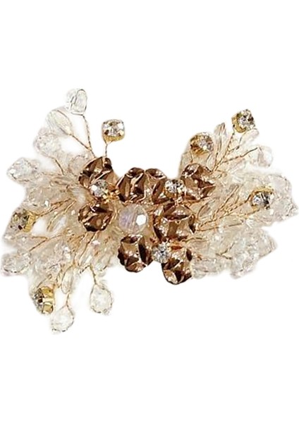 Zarif Ayakkabı Tahkisi Ayakkabı Çiçek Takı Dekoru Kızlar Için Yüksek Topuklu Flats 1ADET Gold 8.5X7CM (Yurt Dışından)