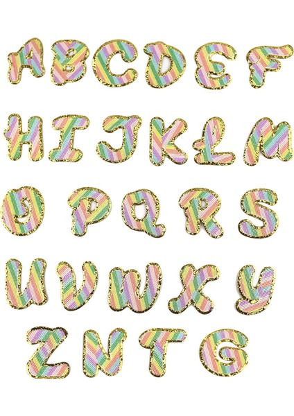 26X Nakış Yamaları A-Z Ingilizce Mektup Aplikes Kotlar Için Dekoratif Kendi Kendine Yapışkan (Yurt Dışından) indirimleri