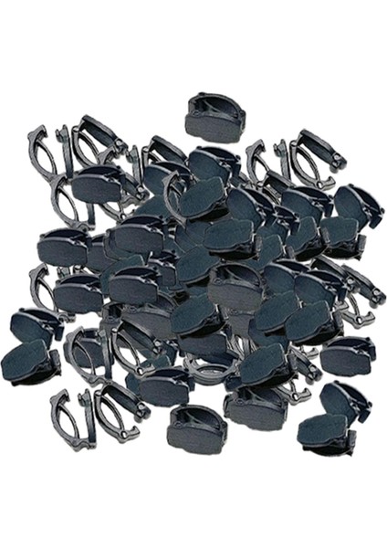 100X Fermuar Çekme Kablosu Kilidi Shoelace Uçları Paracord Için Siyah Tokalar Tıpa (Yurt Dışından)