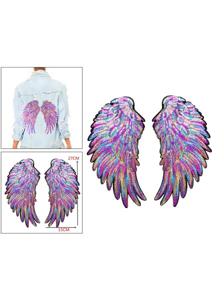 Büyük Melek Kanatları Sequin Yamaları Kanatlar Için Işlemeli Motif 15X27CM (Yurt Dışından) fırsatları