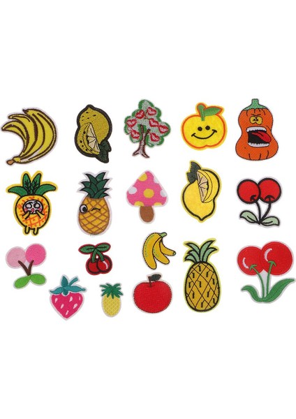 18 Adet Sevimli Meyveler Serisi Yama Aplike Kıyafetler Nakış Yamaları Çıkartmaları (Yurt Dışından) fiyatları