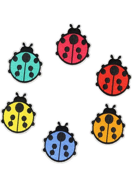 6ADET Işlemeli Ladybird Yamaları Ceketler Için Motif Aplike Sırt Çantası Giysileri (Yurt Dışından) fiyatları