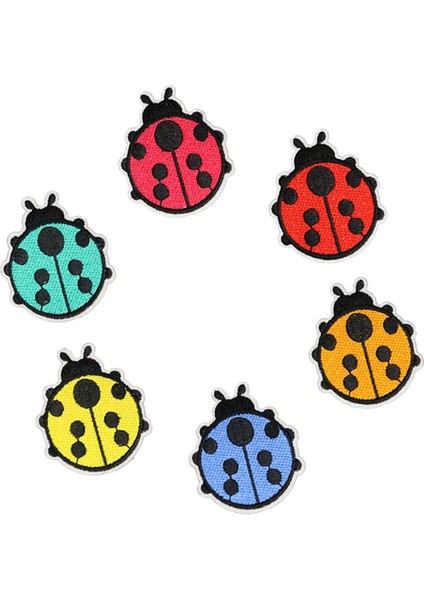 6ADET Işlemeli Ladybird Yamaları Ceketler Için Motif Aplike Sırt Çantası Giysileri (Yurt Dışından) modelleri