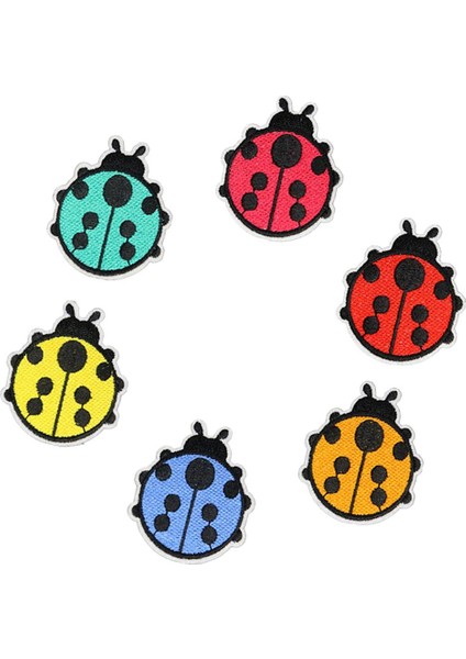 6ADET Işlemeli Ladybird Yamaları Ceketler Için Motif Aplike Sırt Çantası Giysileri (Yurt Dışından) fırsatları