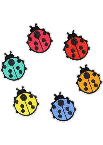 6ADET Işlemeli Ladybird Yamaları Ceketler Için Motif Aplike Sırt Çantası Giysileri (Yurt Dışından) indirimleri