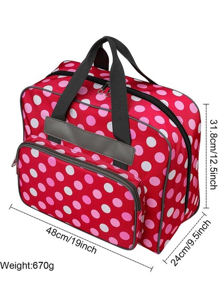 Dikiş Makinesi Çantası Büyük Kapasiteli Dot Desen Moda Faydalı Depolama Çantaları Oxford (Yurt Dışından) fırsatları