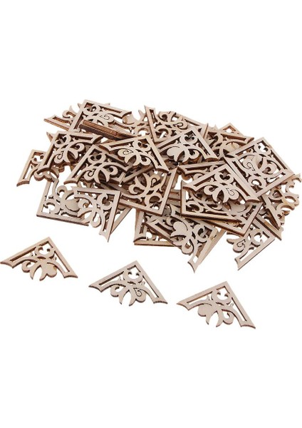 50 Ahşap Oyma Köşe Onlay Aplikes Paketi El Sanatları Ahşap Zanaat Etiketi (Yurt Dışından) fırsatları