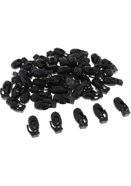 50 Adet Plastik Kordon Kilit Durdurucu Yay Paracord Için Tutucular (Yurt Dışından)