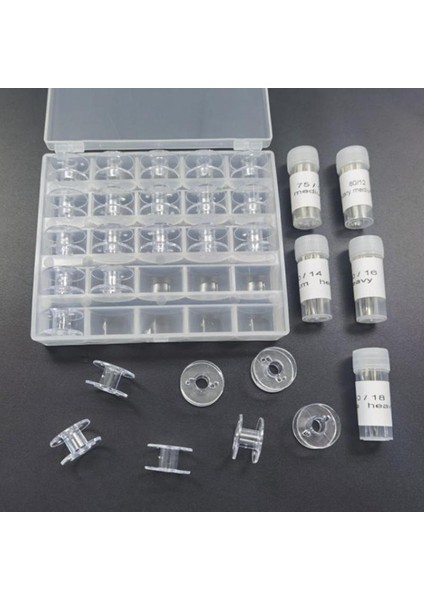 25ADET Temiz Dikiş Makinesi Bobins & 5ADET 1112141618 Iğneler Için (Yurt Dışından) fiyatları