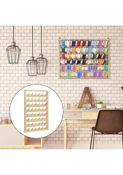 48 Makara Dikiş Iplik Raf Duvarı Montajlı Dikiş Tutucu Organizatör 48 Makara 43X30.5X2CM (Yurt Dışından) fırsatları