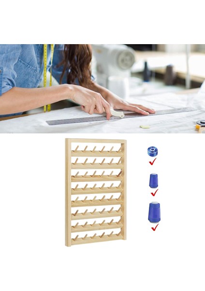 48 Makara Dikiş Iplik Raf Duvarı Montajlı Dikiş Tutucu Organizatör 48 Makara 43X30.5X2CM (Yurt Dışından) indirimleri