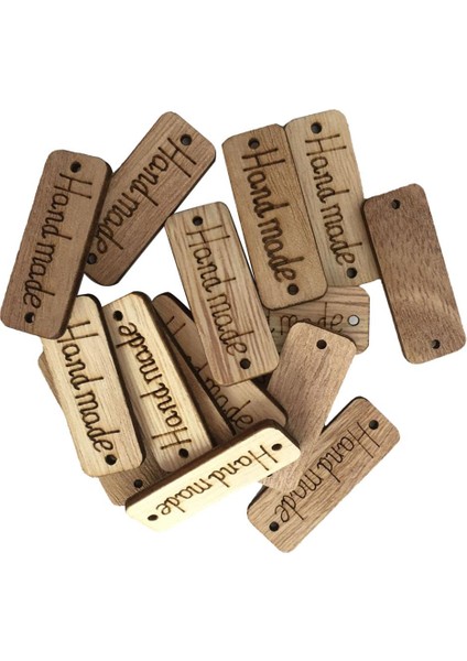 100ADET Ahşap El Yapımı Etiketler 2 Delik Dikiş Için Ahşap Düğmeler (Yurt Dışından) indirimleri