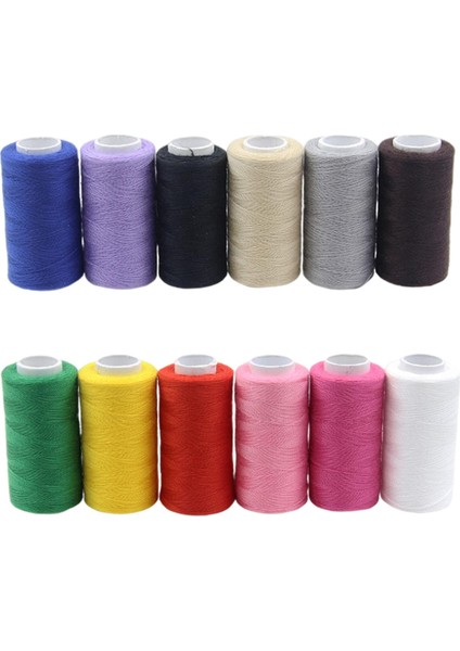 12ADETSET Dikiş Iplikleri Kiti Nakış Makinesi Için 12 Renk Polyester (Yurt Dışından)