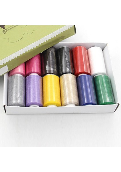 12ADETSET Dikiş Iplikleri Kiti Nakış Makinesi Için 12 Renk Polyester (Yurt Dışından) fırsatları