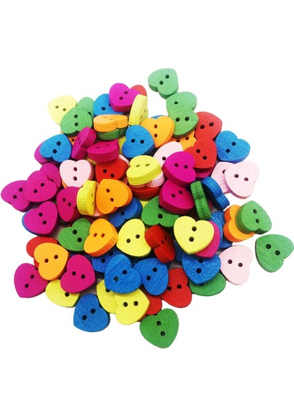 100ADET Karışık Renkler 2 Delik Dikiş Ahşap Düğmesi El Sanatları Dikiş (Yurt Dışından) indirimleri