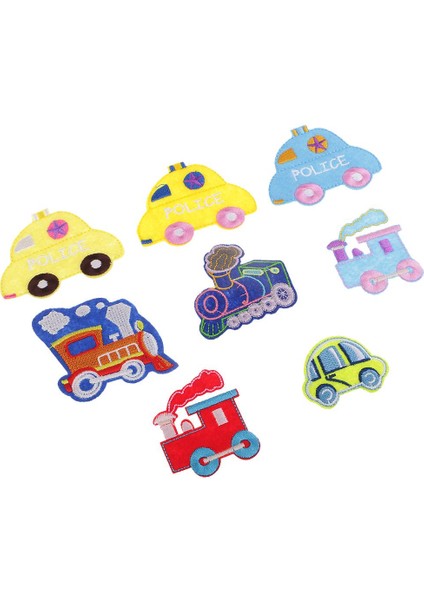 8 Adet Moda Çeşitli Araba Işlemeli Yamalar Üzerinde Demir Üzerinde Dikiş Giysileri 8 Adet Wagen (Yurt Dışından)