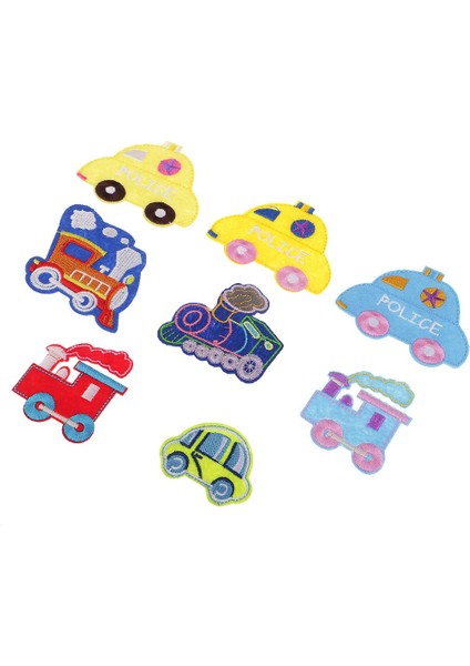 8 Adet Moda Çeşitli Araba Işlemeli Yamalar Üzerinde Demir Üzerinde Dikiş Giysileri 8 Adet Wagen (Yurt Dışından) indirimleri