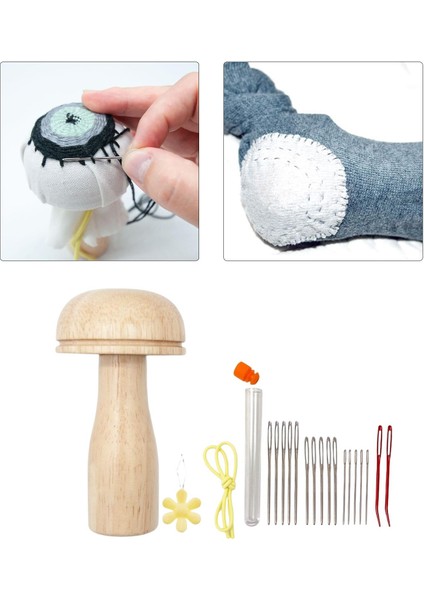 Mantar Darner Yama Aracı Seti Onarım Araçları Çorap Dikiş Için Taşınabilir (Yurt Dışından) modelleri