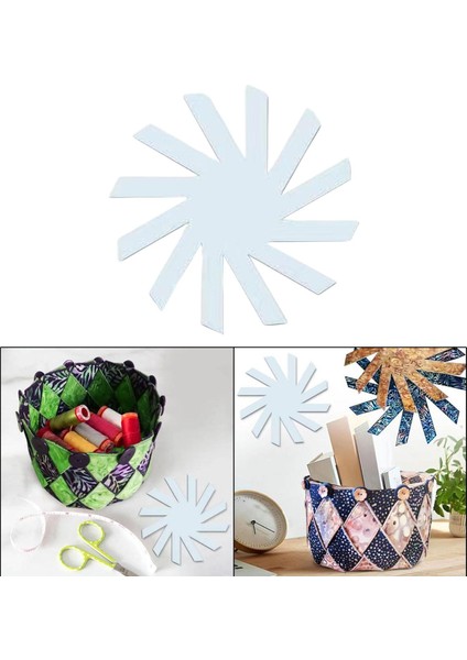 Açık Spiral Depolama Sepeti Şablonu Kesme Şablon Patchwork Cetvel Sanat 15 " (Yurt Dışından) fırsatları