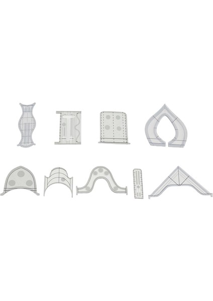 9 Adet Temiz Kapitone Şablonu Akrilik Patchwork Cetvel Ölçüm Zanaat (Yurt Dışından)