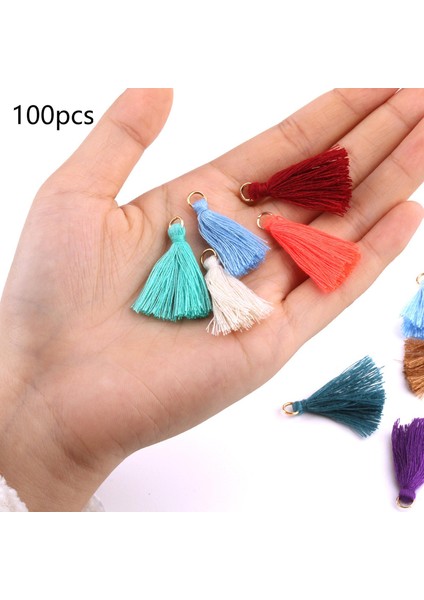 100X 35CM Ipek Püsküllüler Mini Püskül Saçak Anahtarlık Için Malzemeleri (Yurt Dışından)