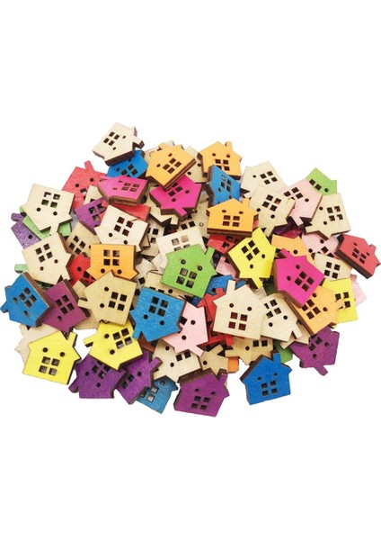 100 Adet Düğme Karışık 2 Delik Düğmeleri Karışık Ev Düğmeleri Çeşitli Düğmeler (Yurt Dışından)