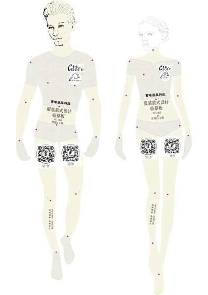 2ADET Moda Cetvel Şablonu Insansı Desenler Plastik Renderın Ölçüm C (Yurt Dışından)