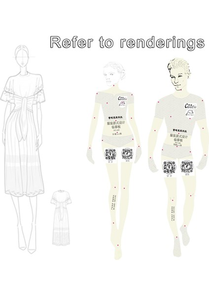 2ADET Moda Cetvel Şablonu Insansı Desenler Plastik Renderın Ölçüm C (Yurt Dışından) indirimleri