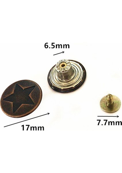25 Set Jeans Düğmeleri Yeniden Kullanılabilir Tack Düğmeleri Değiştirme Onarım Aracı Için 17MM (Yurt Dışından) modelleri