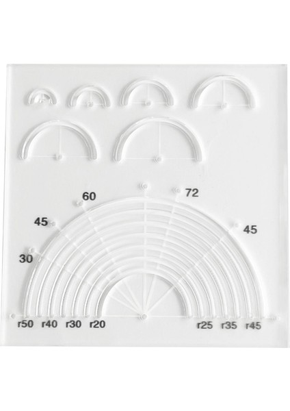 Akrilik Şablon Net Serbest Hareket Çerçeveleri Patchwork Kesme Yorgan Cetveli (Yurt Dışından)