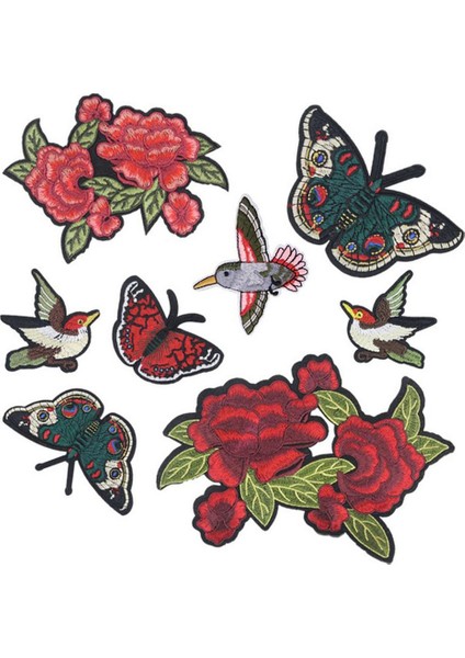 8 Adet Işlemeli Çiçek Kuş Yamaları Ceket Pantolon Şapka Giyim Aksesuarları (Yurt Dışından) fiyatları