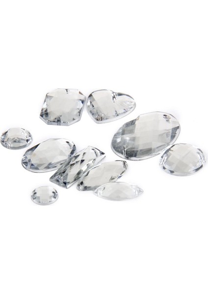 3xcrystal Dikiş Düğmesi Dekorasyon El Sanatları Karışık Stiller 100ADET Gümüş 3 Adet (Yurt Dışından) fırsatları