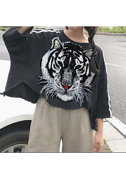 Tiger Head Nakış Pullu Yama Dikeni Üzerindeki Aplike Giyim Dekoru (Yurt Dışından) fiyatları