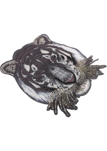 Tiger Head Nakış Pullu Yama Dikeni Üzerindeki Aplike Giyim Dekoru (Yurt Dışından) indirimleri