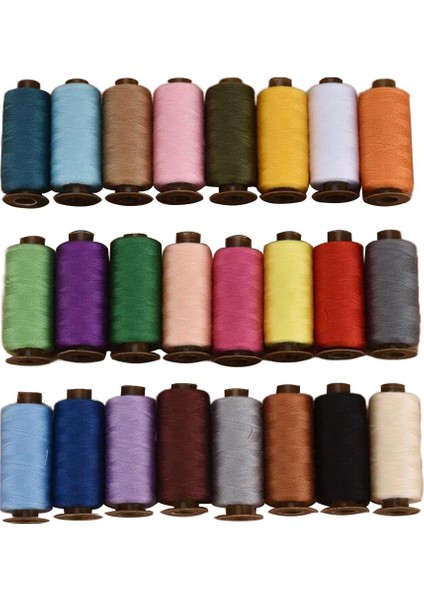 24 Paket Overlock Dikiş Iplik Çeşitli Bahçe Makaraları Koni Polyester (Yurt Dışından)