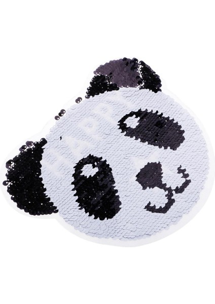 Sevimli Panda Payetler Yama Tersinir Renk Paillette Nakış Çantası Rozeti (Yurt Dışından)
