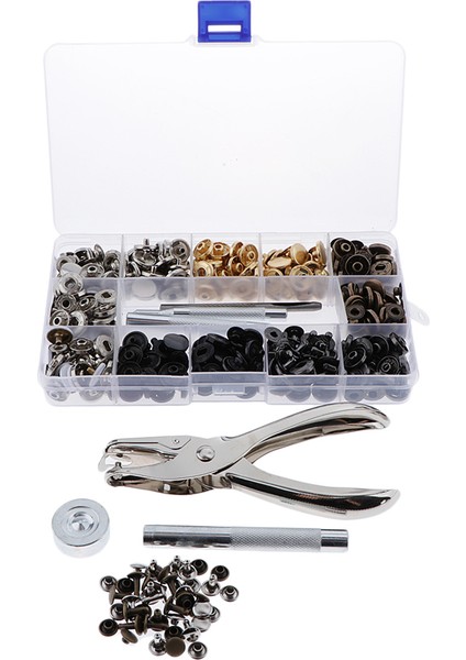 146 Set 8mm Metal Çıtçıt Düğmeleri Düzelten Pense ile Için Toak Kiti Için Takım Kiti (Yurt Dışından)