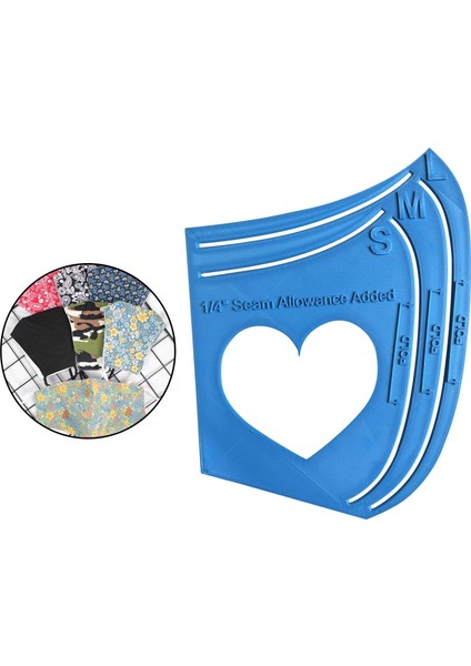 3'ü Dikiş Mavi Şablon Silikon Dikiş Desenli Kalp Şeklini Şablon (Yurt Dışından) fiyatları