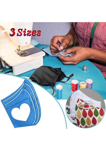 3'ü Dikiş Mavi Şablon Silikon Dikiş Desenli Kalp Şeklini Şablon (Yurt Dışından) fırsatları