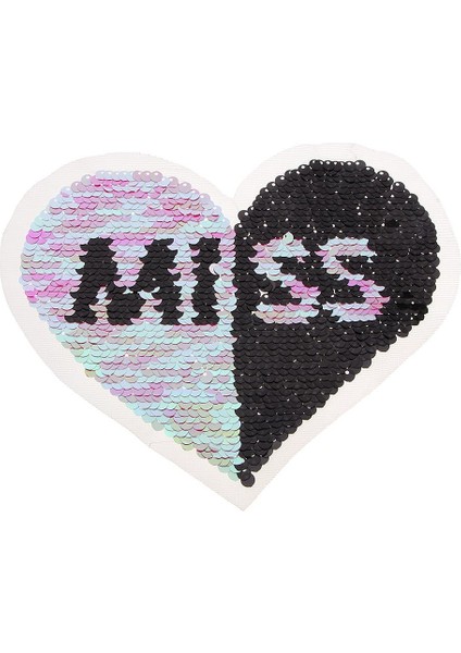 Kalp Deseni Işlemeli Yama Rozeti Kumaş Aplike Çıkartmalar Torba Elbise (Yurt Dışından)